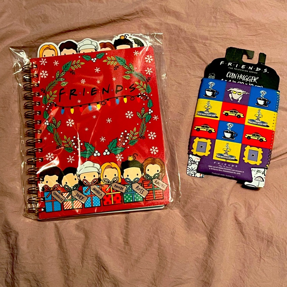 FRIENDS notebook and koozie set